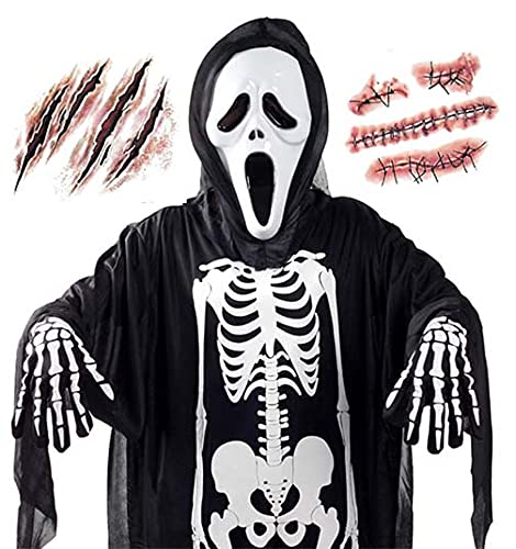 Amazon | [NOXIA] ハロウィン コスプレ ガイコツ 骸骨 ホラー マスク